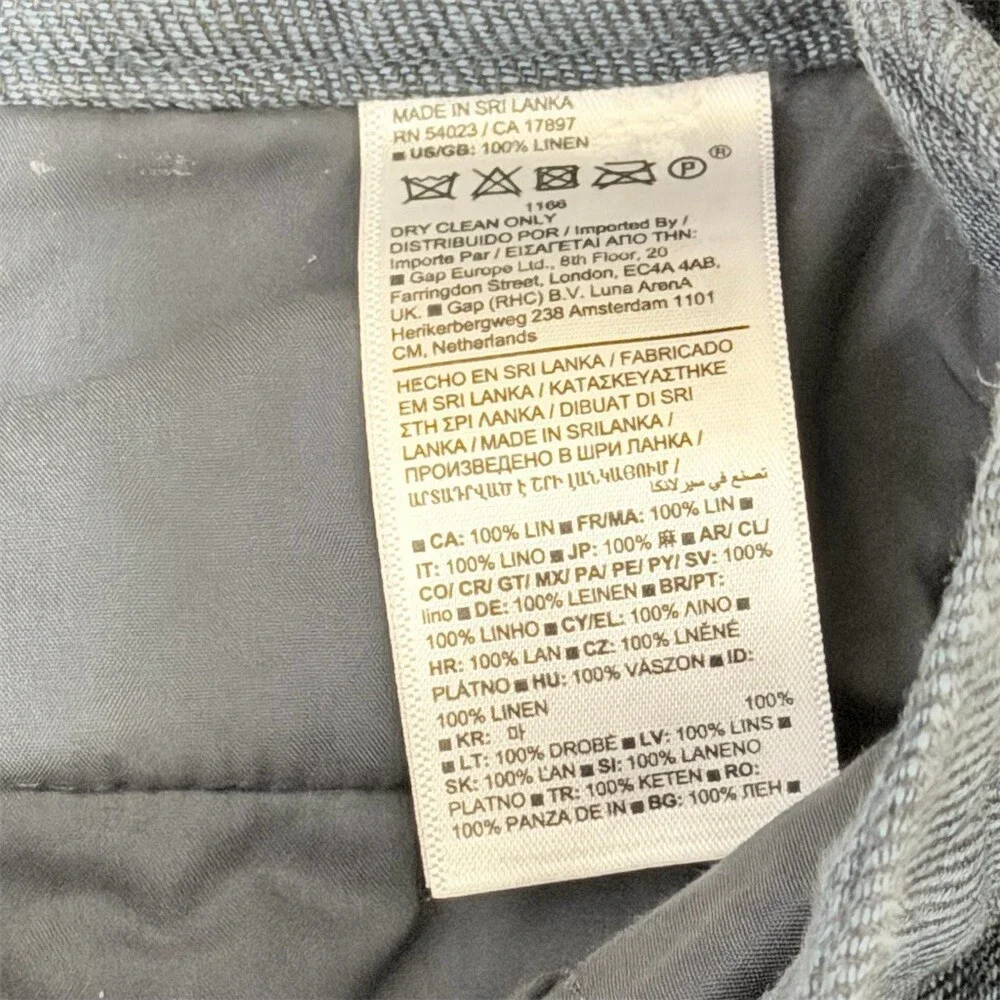 Banana Republic Blue Chambray Cargo Utility Pants Size 6 Straight Leg Pockets